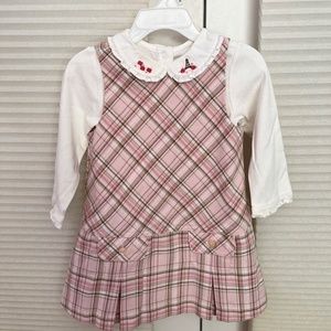 Janie and Jack Parisian Jumper Dress Set sz 12-18 mos